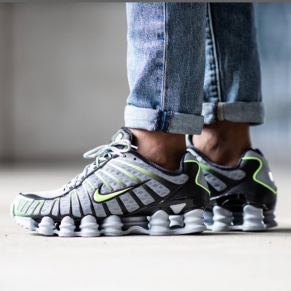 nike shox tl wolf grey lime blast